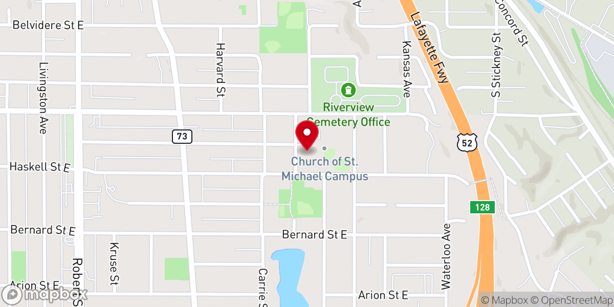 Map showing location of St. Michael's