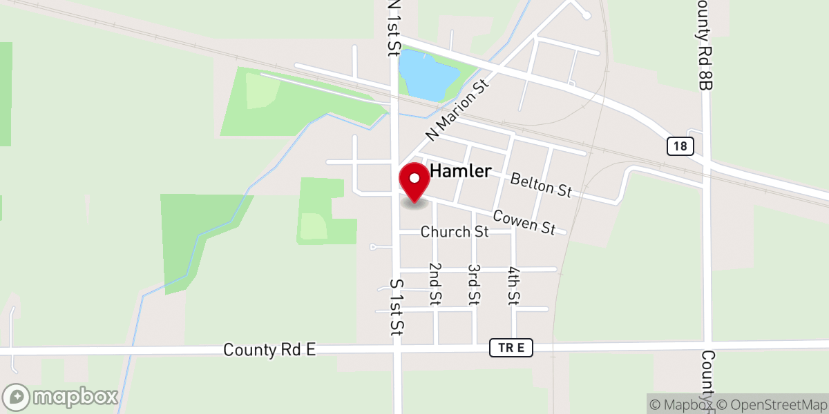 Map showing location of St Paul's Catholic Parish House