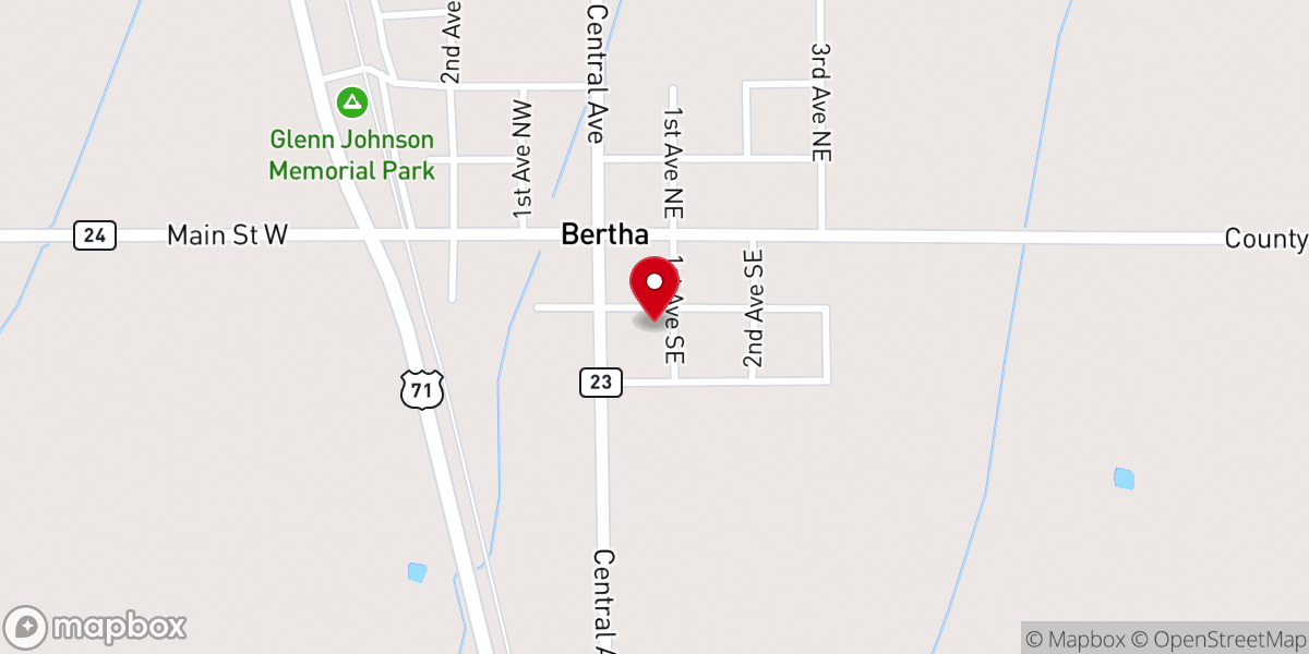 Map showing location of St Paul's Trinity Lutheran Church