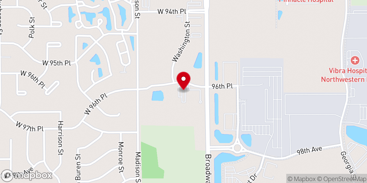 Map showing location of St. Peter & Paul Banquet Hall