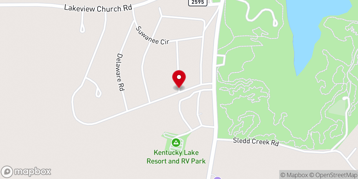Map showing location of St Peter's of the Lakes Church