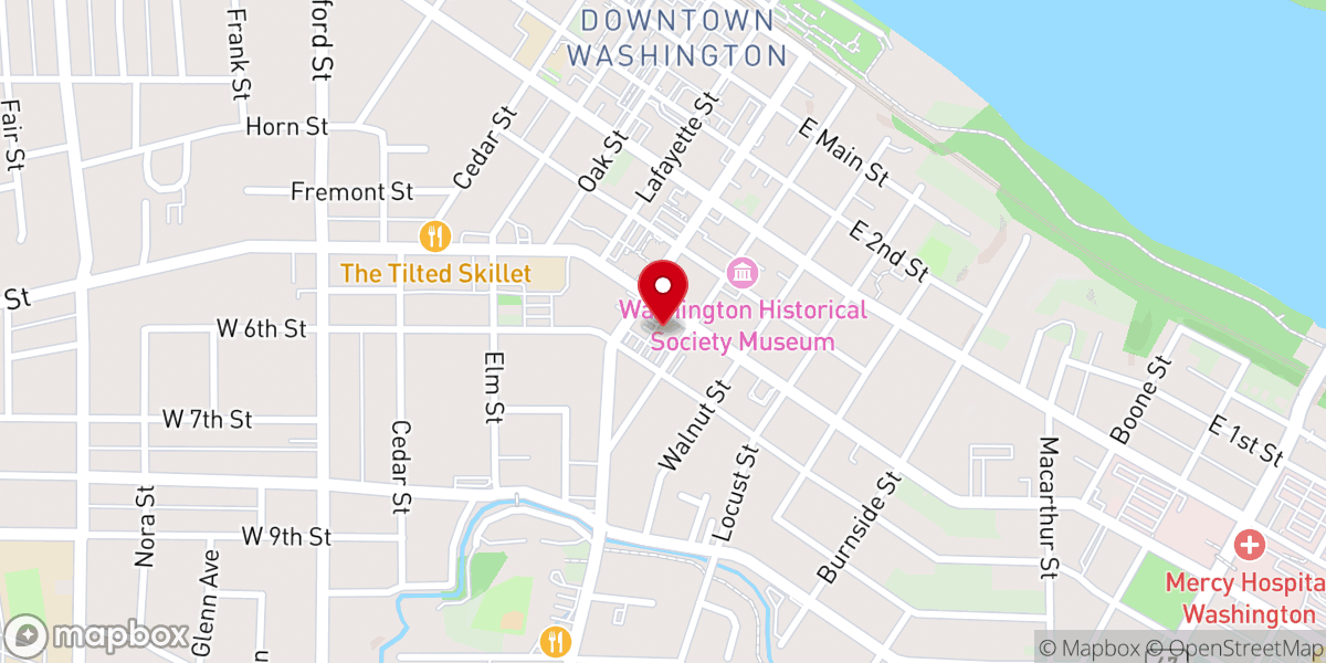 Map showing location of St Peter's United Church