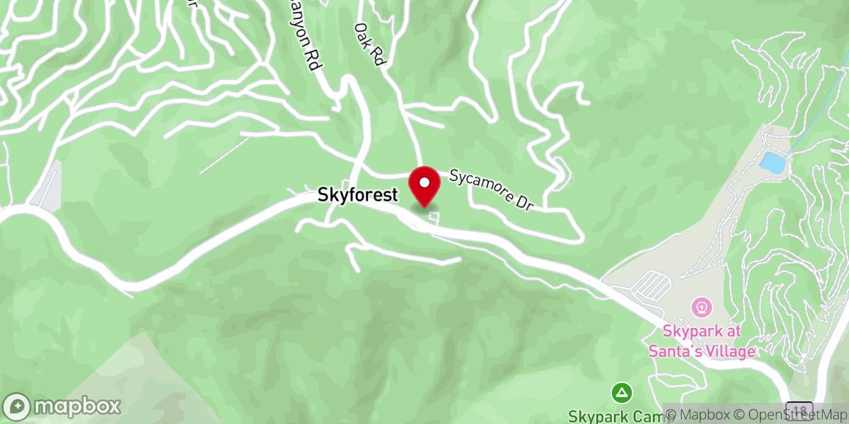 Map showing location of St Richard's Episcopal Church Lake Arrowhead