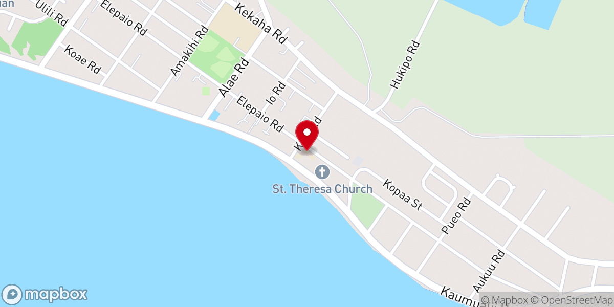 Map showing location of St. Theresa Catholic School