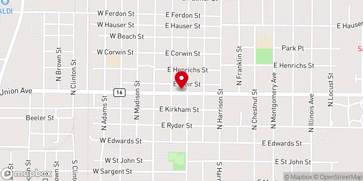 Map showing location of St. Timothy United Methodist Church