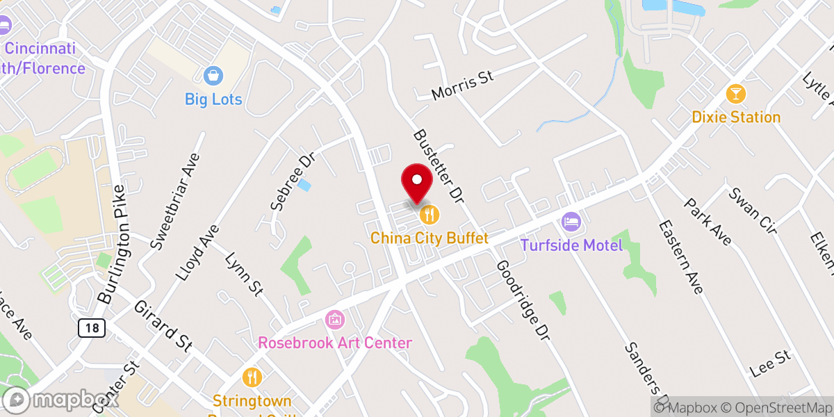 Map showing location of St. Vincent de Paul-Florence, Kentucky