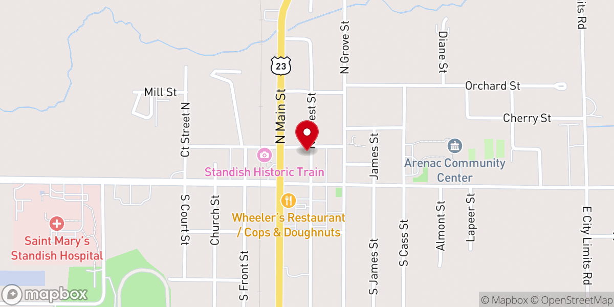Map showing location of Standish Chapel