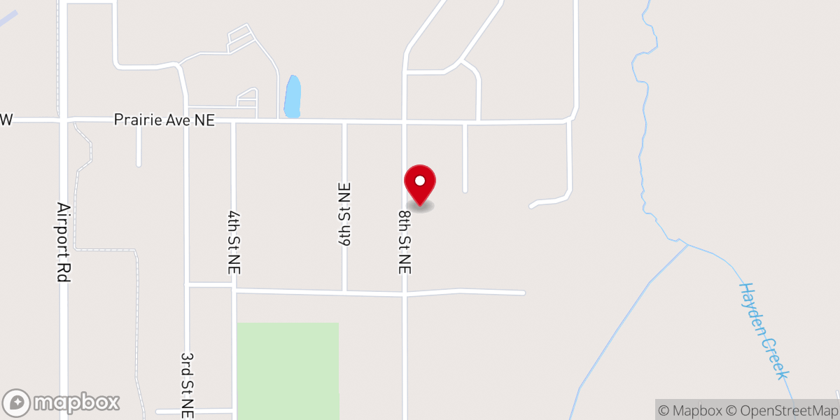 Map showing location of Staples Alliance Church