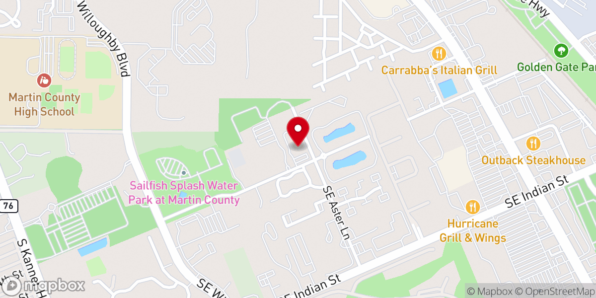 Map showing location of Stuart Congregational Church