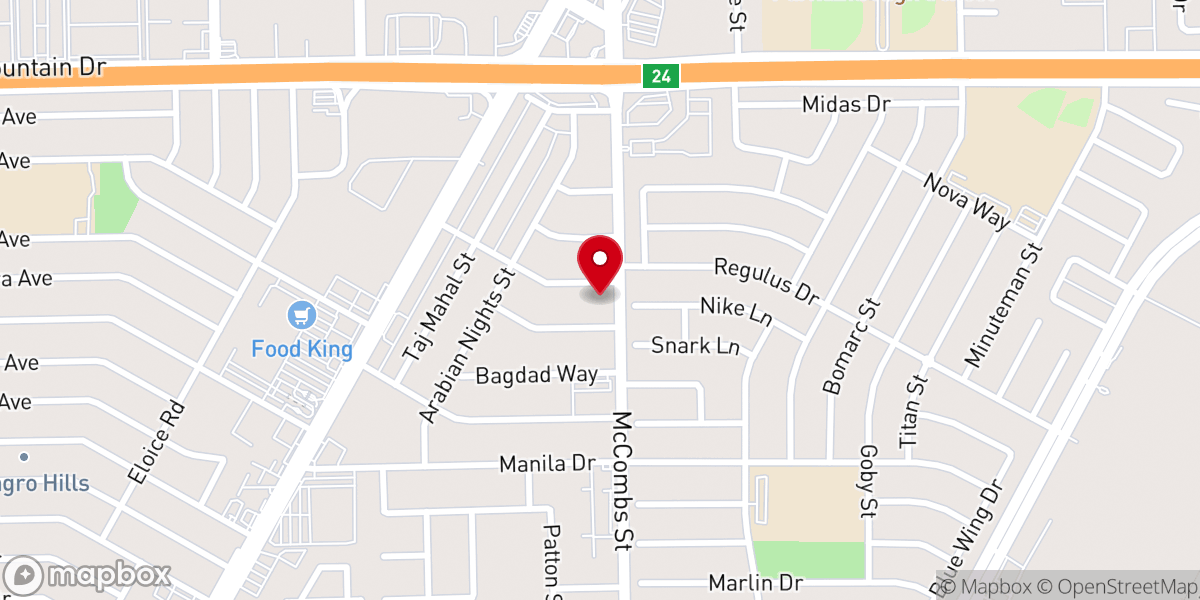 Map showing location of Sun Valley Baptist Church