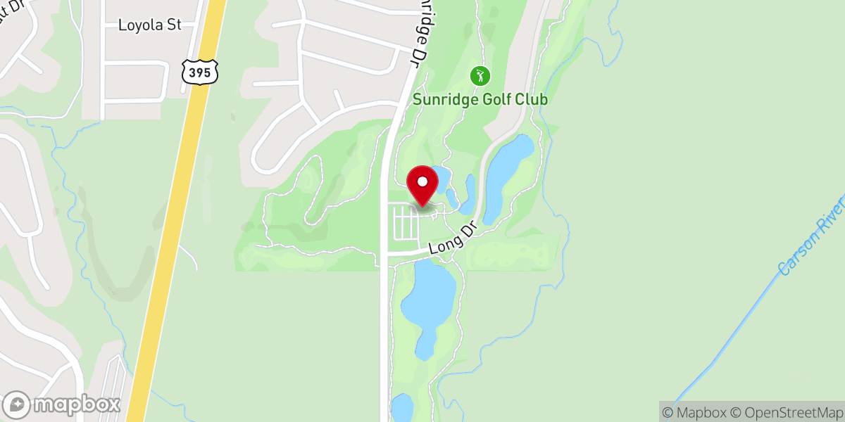 Map showing location of Sunridge Golf and Recreations
