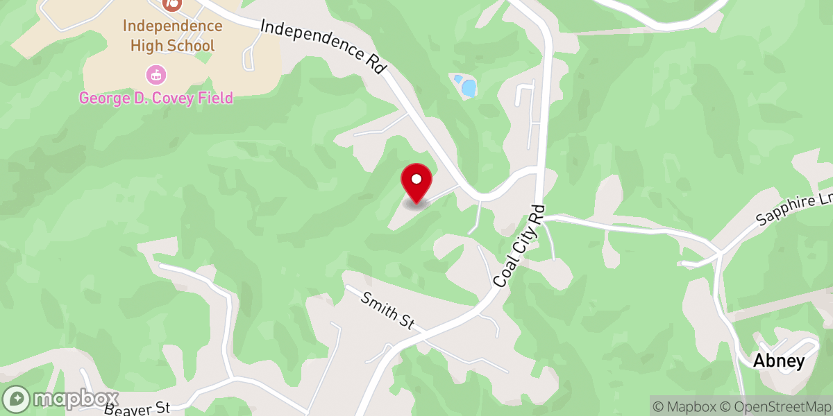 Map showing location of Sunset Hills Missionary Church