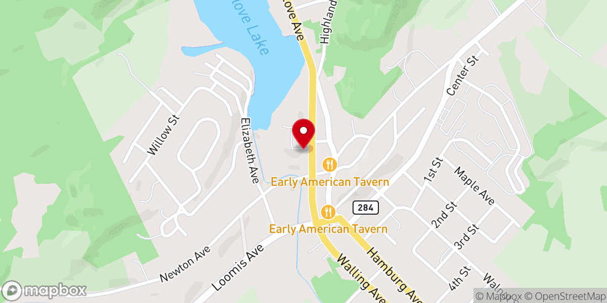 Map showing location of Sussex United Methodist Church