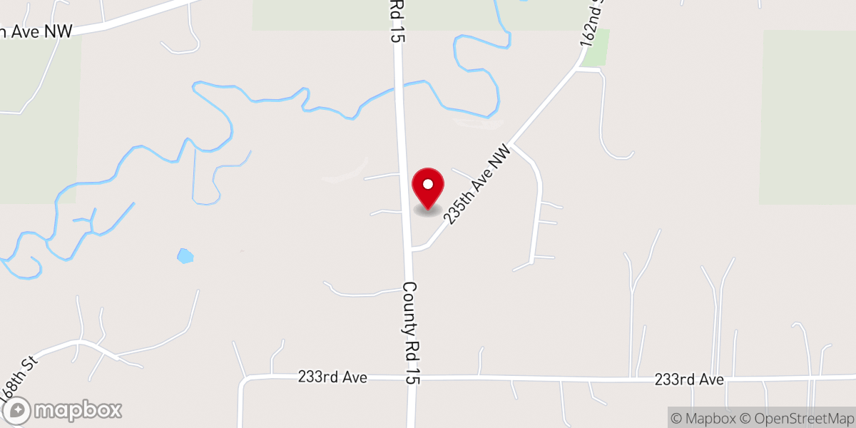 Map showing location of Svea Hill Church