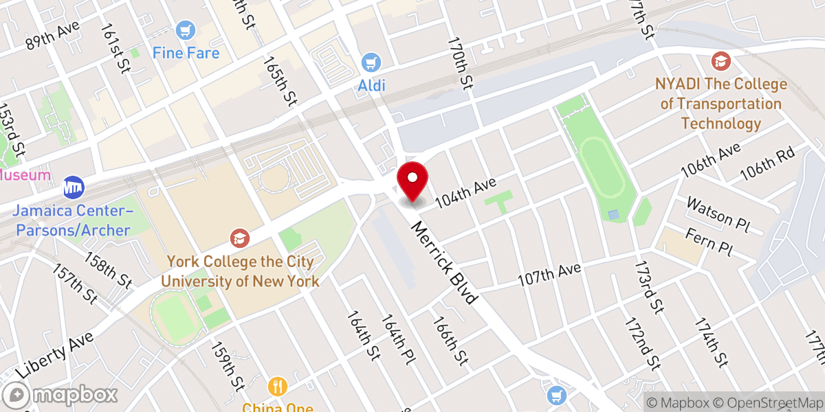 Map showing location of Tabernacle Of Glory NYC