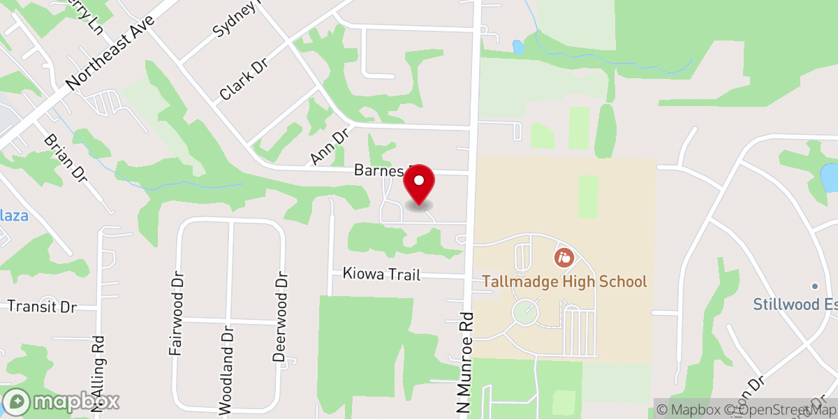 Map showing location of Tallmadge United Methodist Church