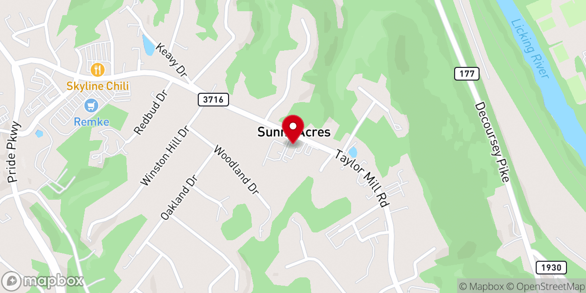 Map showing location of Taylor Mill Seventh-day Adventist Church