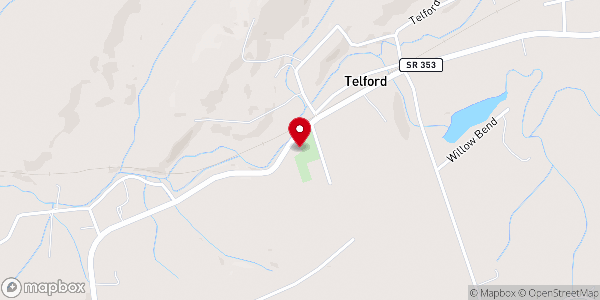 Map showing location of Telford Methodist Church