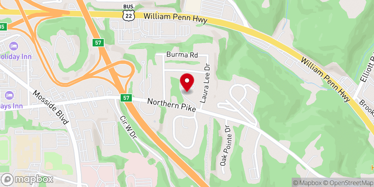 Map showing location of Temple David Congregation