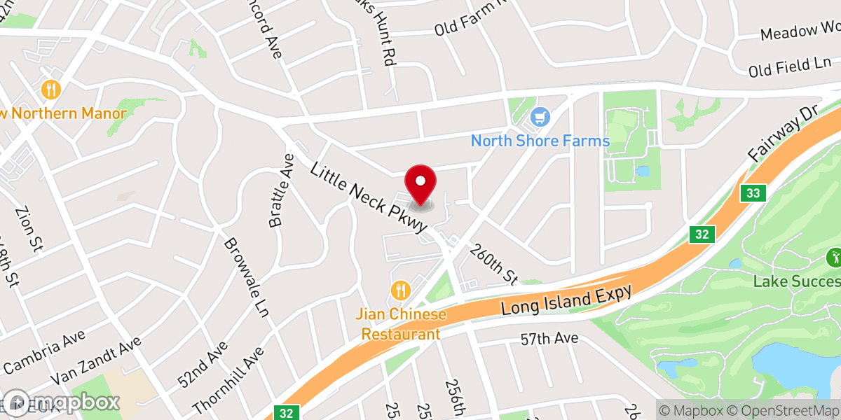 Map showing location of Temple Torah of Little Neck
