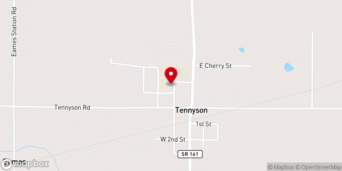 Map showing location of Tennyson Free Methodist Church