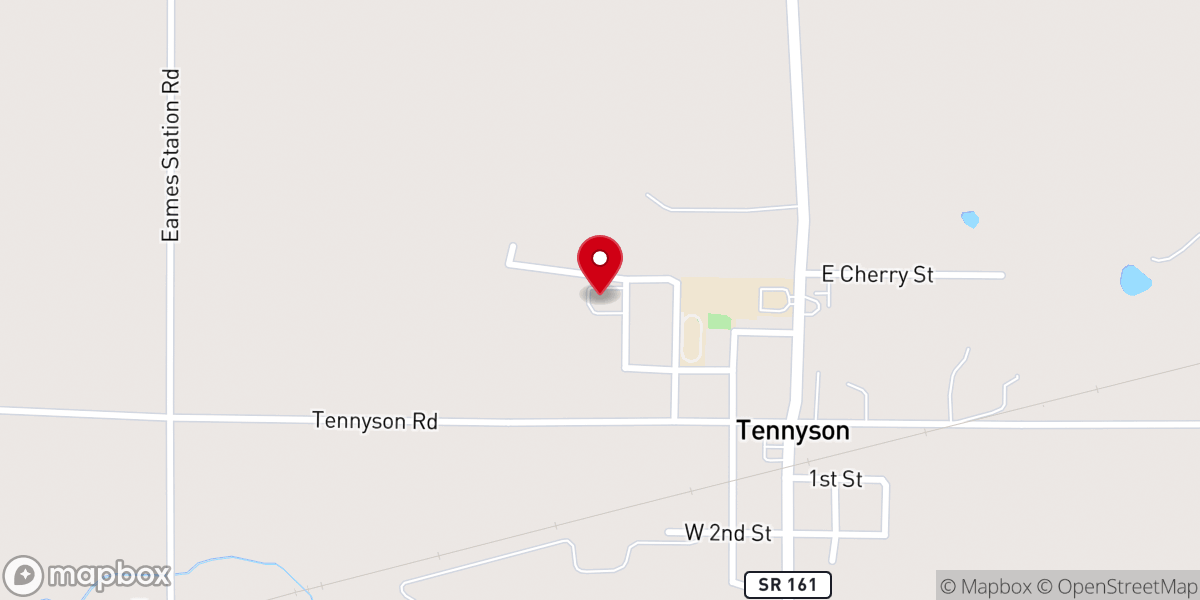 Map showing location of Tennyson General Baptist Church