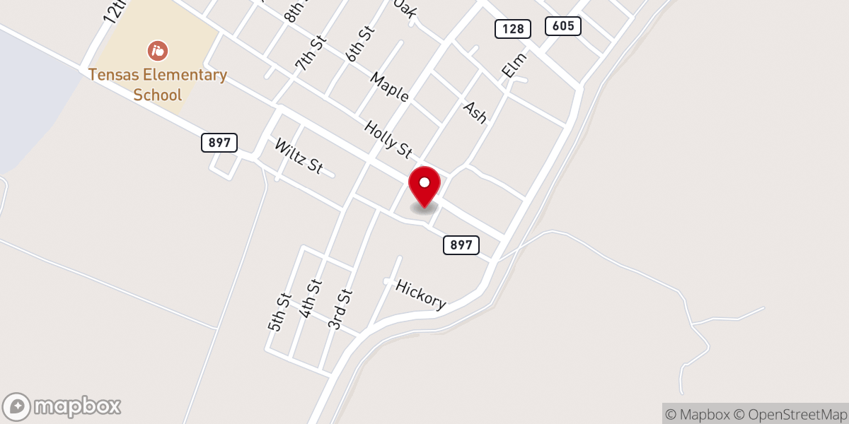 Map showing location of Tensas Parish Clerk's Office