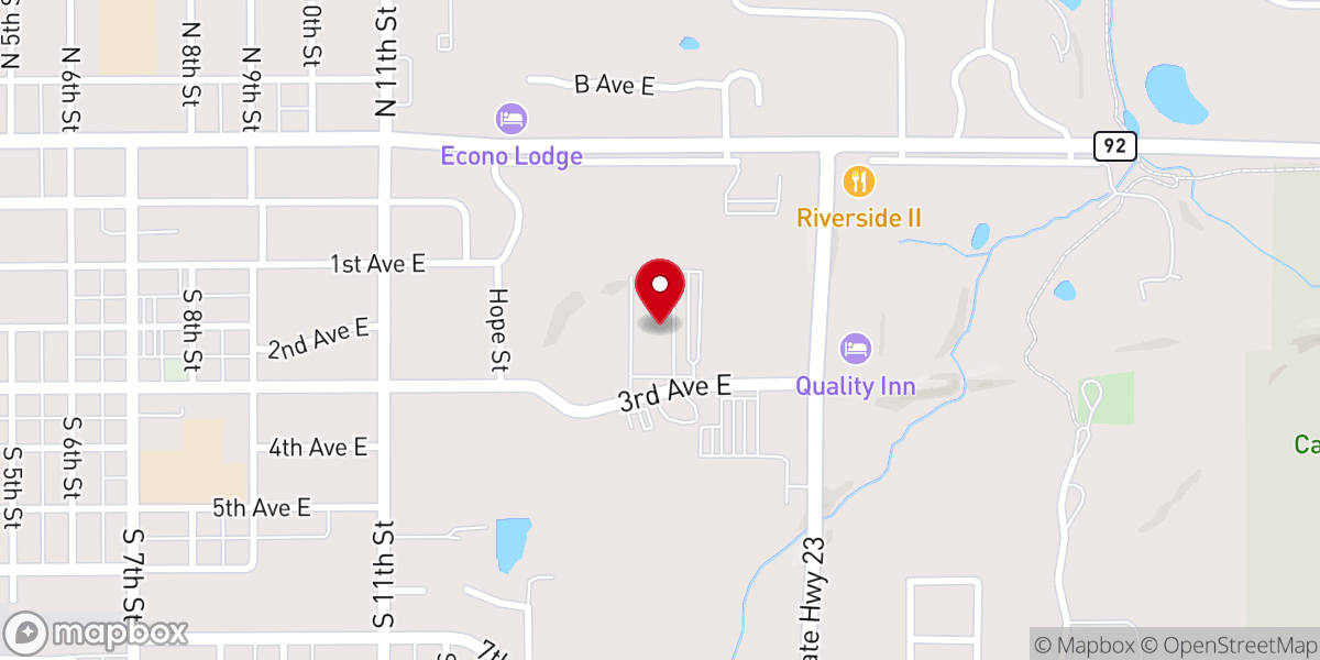 Map showing location of The Bridge Church - Oskaloosa Campus