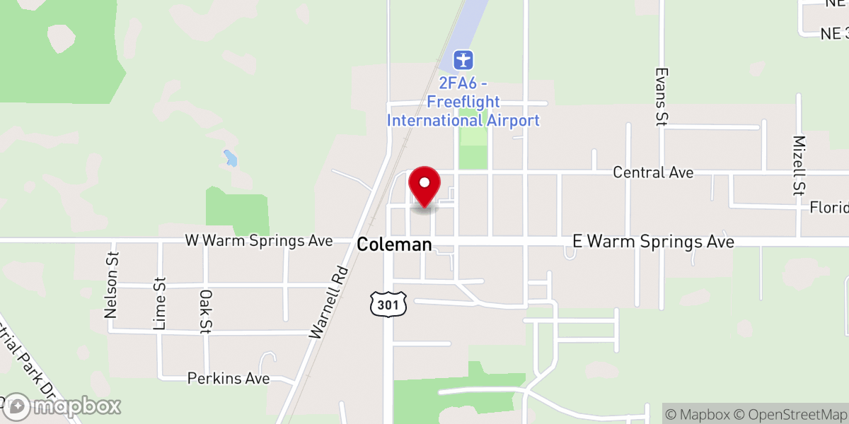 Map showing location of The Church @ Coleman