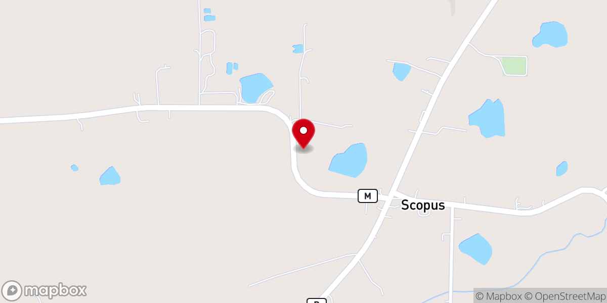 Map showing location of The Corner Barn