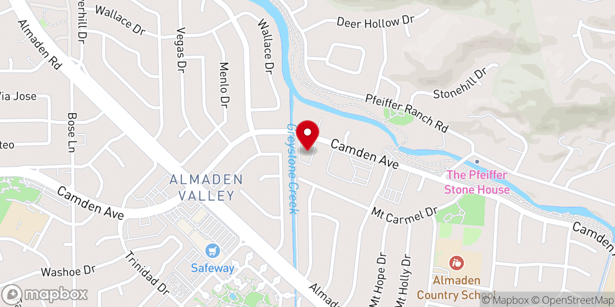 Map showing location of The Episcopal Church in Almaden
