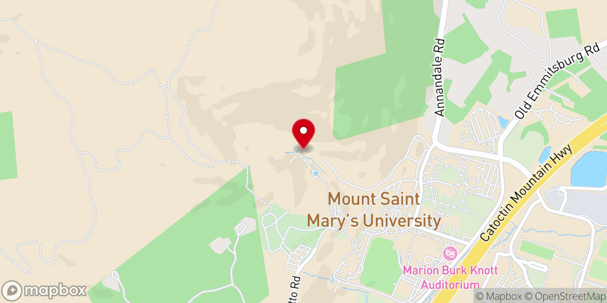 Map showing location of The Grotto of Our Lady of Lourdes