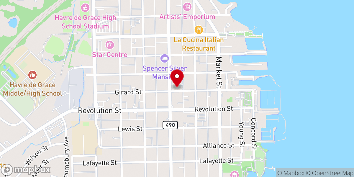 Map showing location of The National Law Enforcement and First Responder Wellness Center at Harbor of Grace