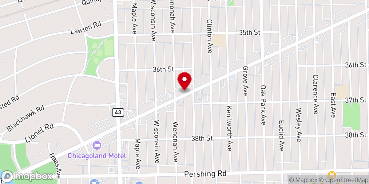 Map showing location of The Nite Light Cafe