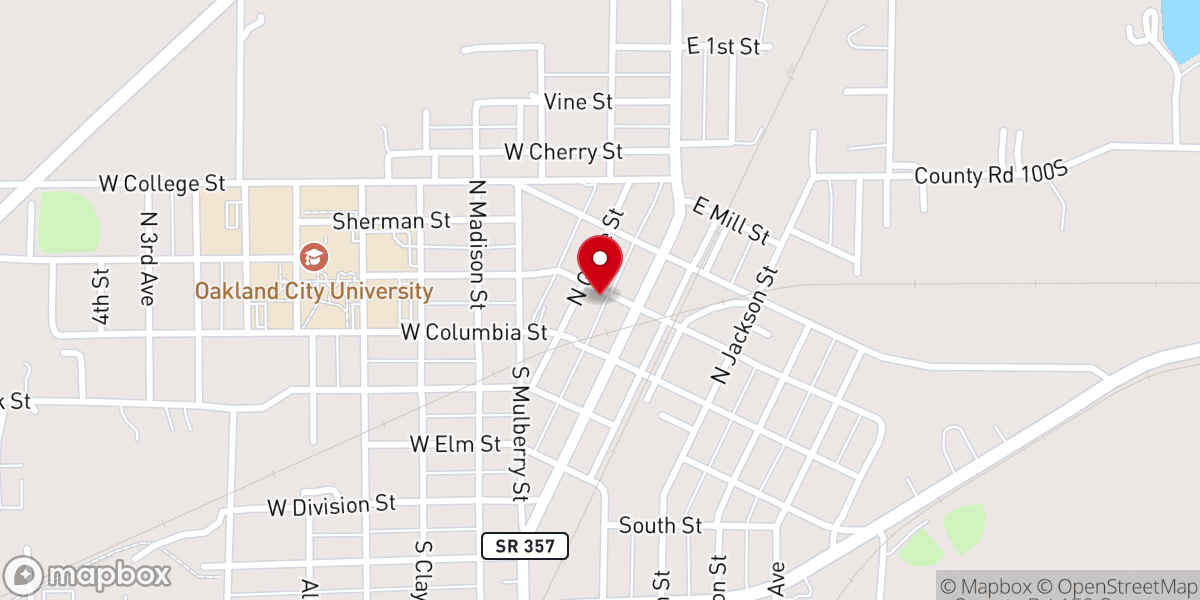 Map showing location of The oakland city Full gospel church