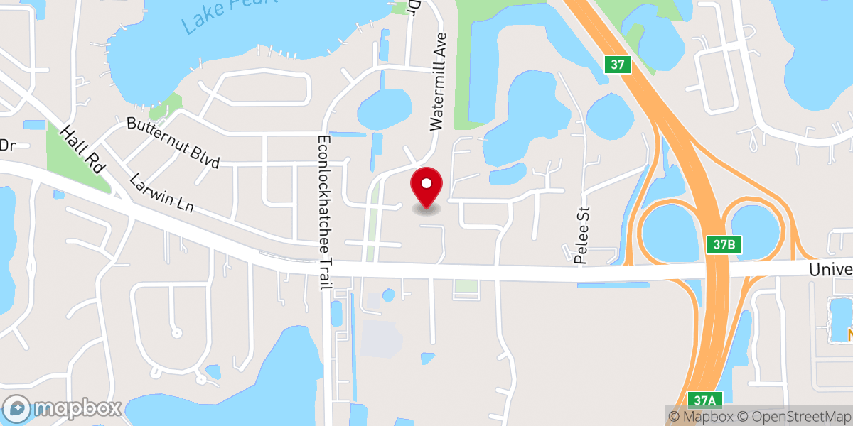 Map showing location of The Outpouring Orlando