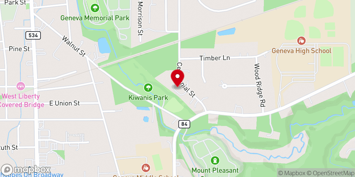 Map showing location of The Ridge Nazarene Church