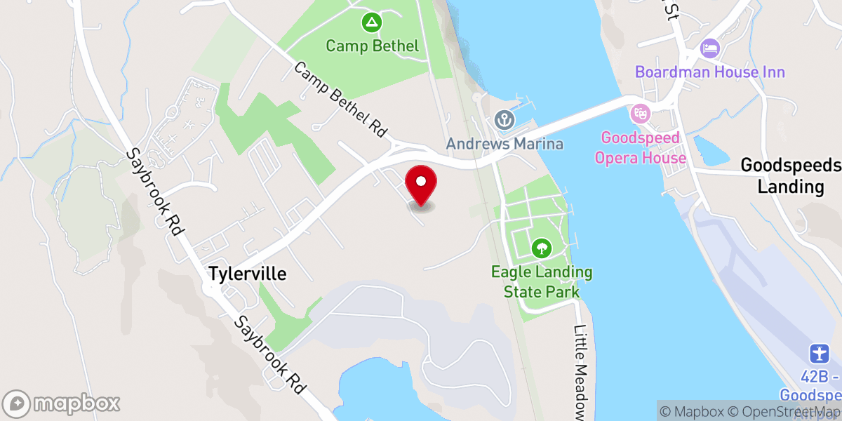 Map showing location of The Riverhouse at Goodspeed Station