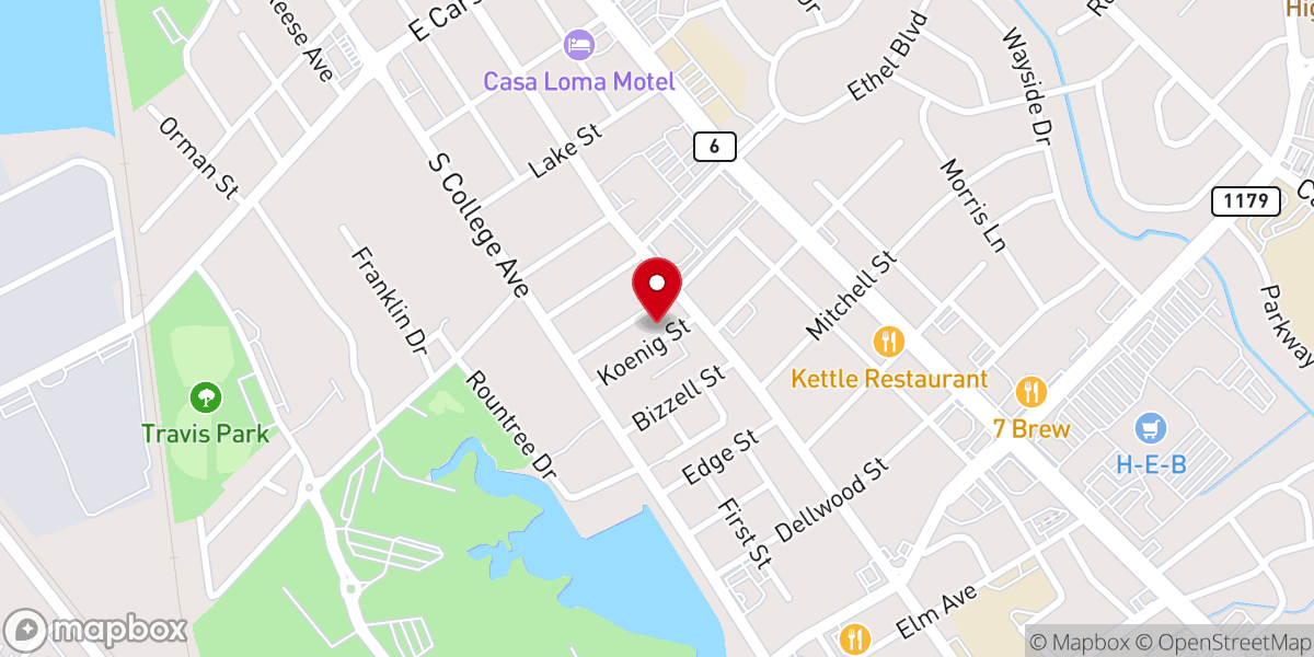 Map showing location of The Salvation Army Bryan/College Station