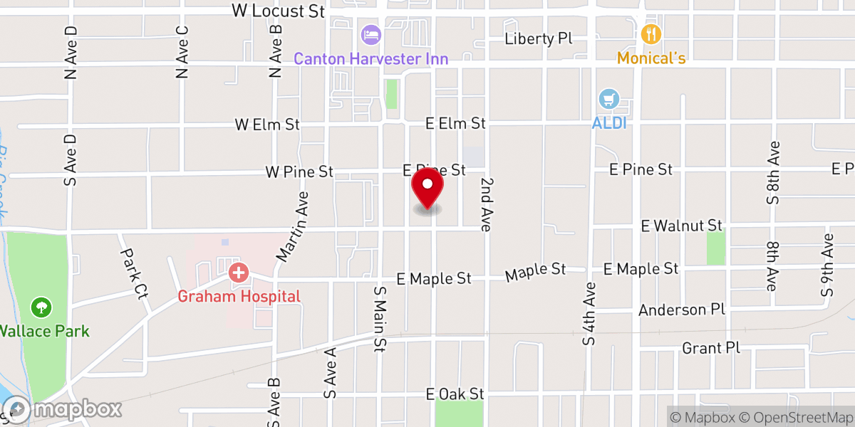 Map showing location of The Salvation Army of Canton & Fulton County