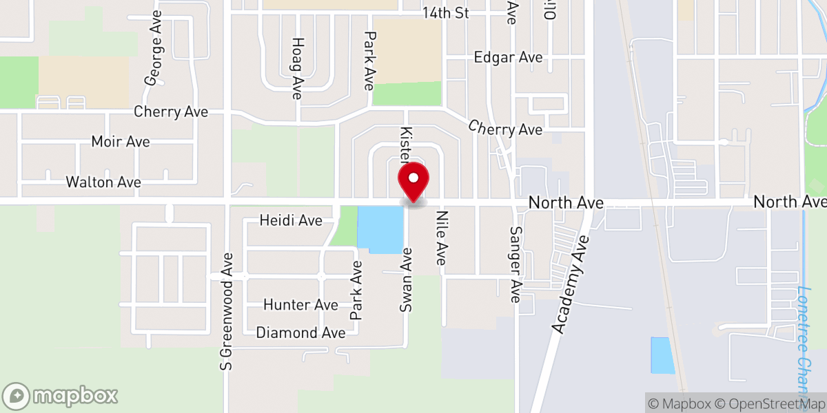 Map showing location of The Tabernacle of Sanger