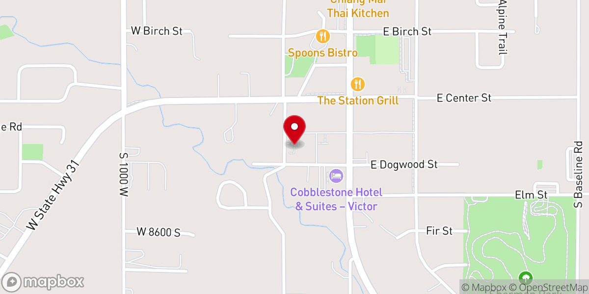 Map showing location of The Victor Apartments