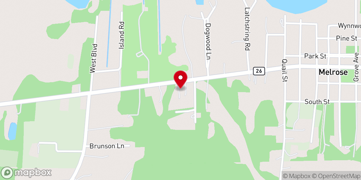 Map showing location of The Worship Center of Melrose