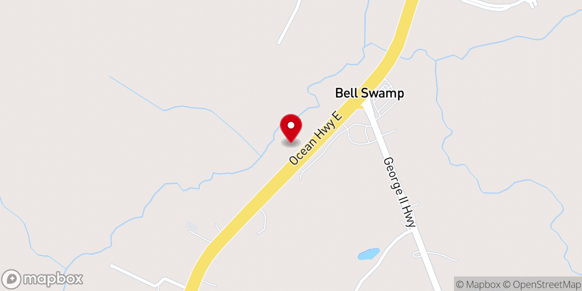 Map showing location of Town Creek Christian Church