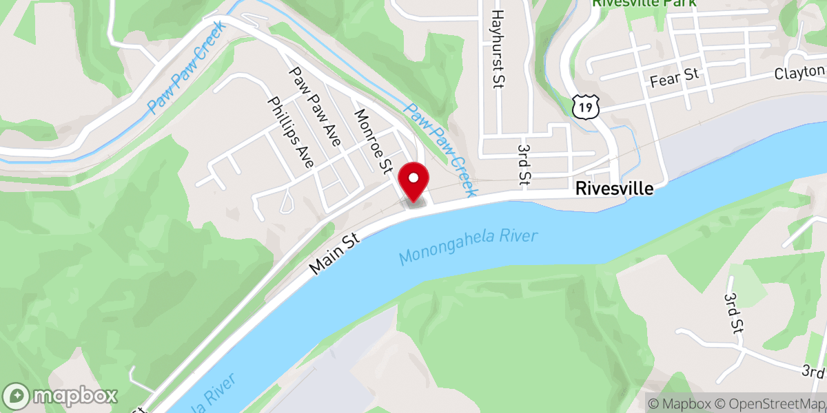 Map showing location of Town of Rivesville