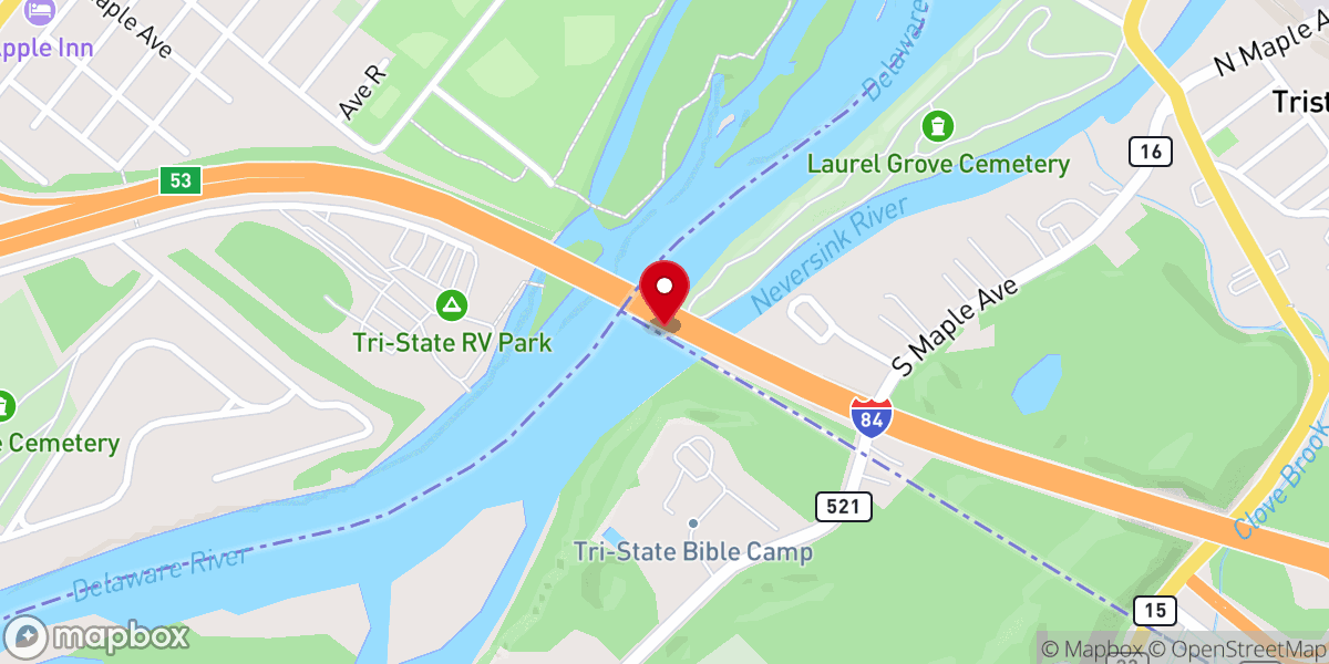 Map showing location of Tri-States Monument