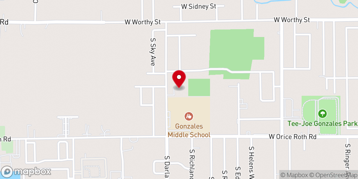 Map showing location of Trinity A.M.E. Church