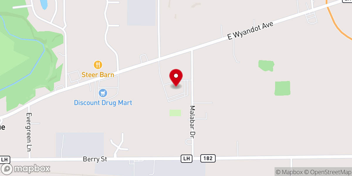 Map showing location of Trinity Evangelical