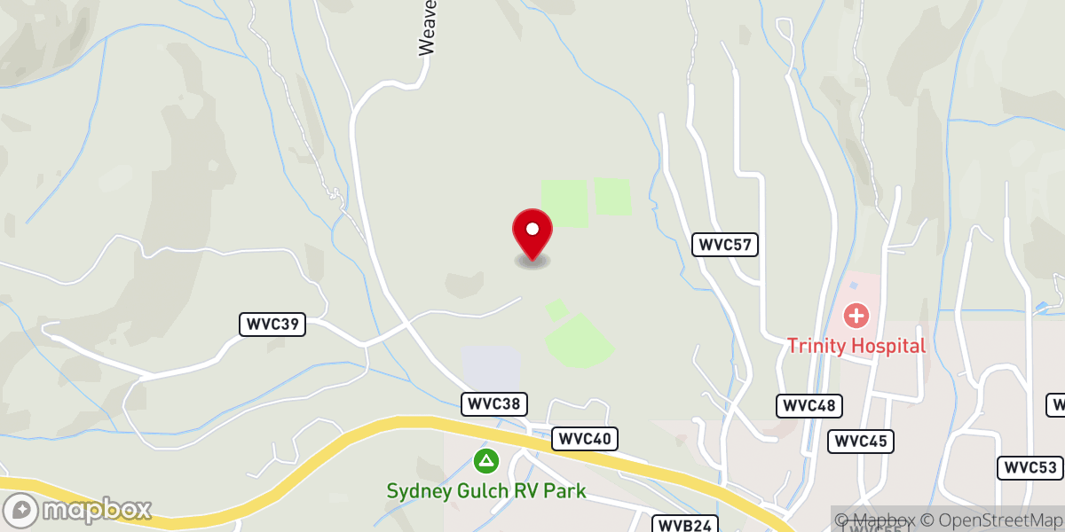 Map showing location of Trinity High School