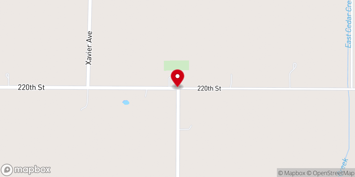 Map showing location of Trinity Lutheran Church - Knierim